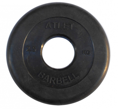 Диск обрезиненный MB Barbell Atlet B51-2,5 кг - 1